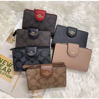 Medium Corner Zip Wallet C0082 6390 กระเป๋าสตางค์ขนาดกลางซิปรอบ แท้ COAC H กระเป๋าสตางค์