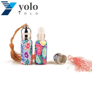 YOLO ขวดแก้วใส่น้ําหอม ดินโพลิเมอร์ แบบพกพา DIY 2 ชิ้น