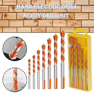 New 7pcs Masonry Drill Bit Set Tough Carbide Drill Bits for Stone Concrete Brick