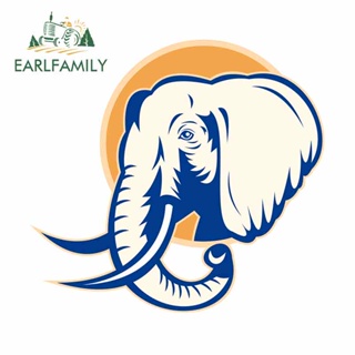 Earlfamily สติกเกอร์ไวนิล ลายกราฟฟิตี้ช้างบูล กันน้ํา ขนาด 13 ซม. x 12.2 ซม. สําหรับตกแต่งรถยนต์ รถตู้