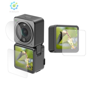 ฟิล์มกระจกนิรภัยกันรอยหน้าจอเลนส์กล้อง สําหรับ DJI OSMO Action 2 [Hidduck.th]