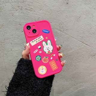 เคสโทรศัพท์มือถือ กันลื่น กันตก ลายการ์ตูนกระต่ายน่ารัก สําหรับ Apple iPhone 13 12promax XS 13 pro 14promax iPhone 78plus XS xr xsmax 6plus