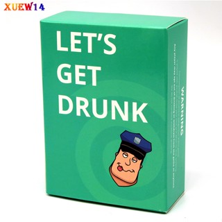 การ์ดเกมกระดานภาษาอังกฤษ T8 Lets Get Drunk Card Game 100 สําหรับงานปาร์ตี้