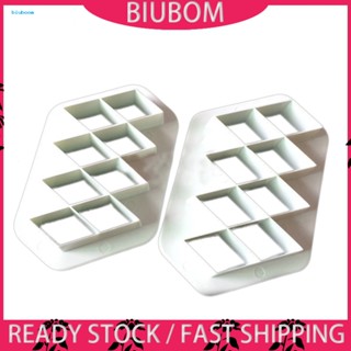 Biuboom 2 ชิ้น เพชร รูปสี่เหลี่ยมขนมเปียกปูน แม่พิมพ์เค้กฟองดองท์ บิสกิต คุกกี้ น้ําตาลปั้น ตัด