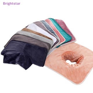 Brightstar ใหม่ ผ้าขนหนูนวดหน้า สปา ขนาด 35*35 ซม. พร้อมรูที่นอน