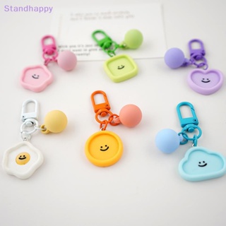 Standhappy พวงกุญแจ จี้รูปหน้ายิ้ม สีแคนดี้ น่ารัก เครื่องประดับ สําหรับผู้ชายและผู้หญิง