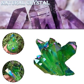 Natural Green Aura Titanium Crystal Quartz Cluster Specimen Healing 50g