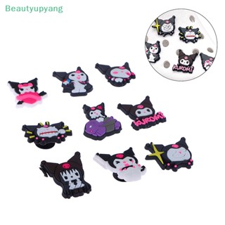 [Beautyupyang] หัวเข็มขัด PVC ลายการ์ตูนอนิเมะ Kuromi สําหรับตกแต่งรองเท้าเด็กผู้หญิง 5 ชิ้น