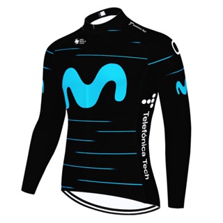 Quick Dry Bicycle Jersey Movistar Maillot Ciclismo Hombre TEAM CYCLING Jersey MENS Summer Spring Long Sleeve Jersey