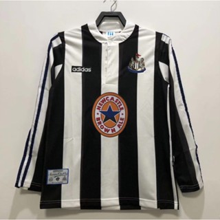 เสื้อกีฬาแขนยาวลําลอง ลายทีมชาติฟุตบอล Newcastle Stadium 95-97 สไตล์วินเทจ