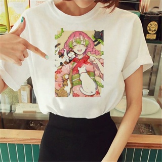 เสื้อยืด พิมพ์ลายการ์ตูนอนิเมะ Mitsuri สไตล์ฮาราจูกุ สําหรับผู้หญิง