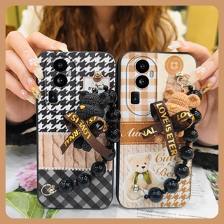 Little Bear Bracelet Back Cover Phone Case For OPPO Reno10 cute Cartoon Solid color Skin-friendly feel Liquid silicone shell