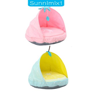 [Sunnimix1] เต็นท์ที่นอน กันลื่น แบบพกพา สําหรับสัตว์เลี้ยง สุนัข แมว