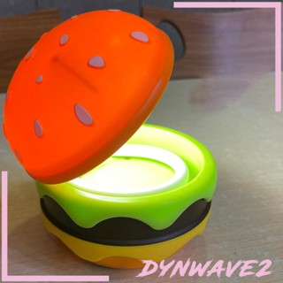 [Dynwave2] โคมไฟตั้งโต๊ะ USB รูปแฮมเบอร์เกอร์น่ารัก พับเก็บได้ ของขวัญ สําหรับตกแต่งบ้าน ห้องนั่งเล่น