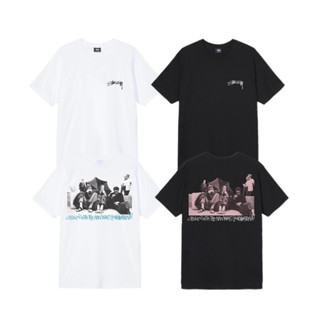 Stussy - เสื้อยืดแขนสั้น พิมพ์ลายวงร็อคร็อค คลาสสิก เรโทร แฟชั่นล่าสุด