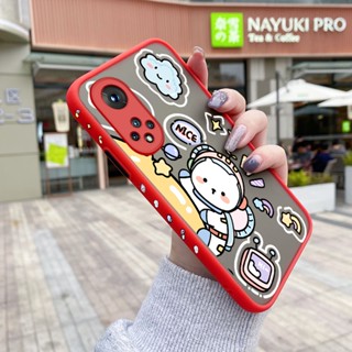 เคสโทรศัพท์มือถือแบบแข็ง ใส กันกระแทก ลายการ์ตูนอวกาศ มีลายด้านข้าง สําหรับ Honor 50