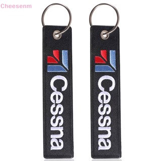 พวงกุญแจ จี้ตัวอักษร Cessna แบบเย็บปักถักร้อย เหมาะกับของขวัญ สําหรับรถจักรยานยนต์ จํานวน 1 ชิ้น