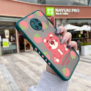 เคสโทรศัพท์มือถือ ซิลิโคนนิ่ม กันกระแทก ลายการ์ตูนหมีสตรอเบอร์รี่ สําหรับ Xiaomi Mi POCO F2 Pro Redmi K30 Pro POCO X2 POCO F2