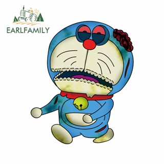 Earlfamily สติกเกอร์ ลายกราฟฟิตี้ Doraemon Zombie ขนาด 13 ซม. x 10.9 ซม. สําหรับตกแต่งรถยนต์