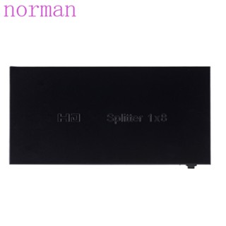 Norman กล่องแยกวิดีโอ HDMI เข้าได้กับ 3D 1 ออก 8 1X8 1080P 4K Full HD สําหรับกล่องเคเบิล เครื่องเล่น DVD เกมคอนโซล HDTV มอนิเตอร์ 1X8