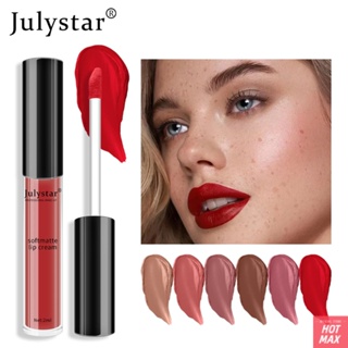 JULYSTAR 2 In1 Lip Glaze &amp; Blush Matte ทาง่าย กันน้ำและสีไม่จางง่าย Face Lip Makeup ลิปสติกเม็ดสีสูง [hotmax]