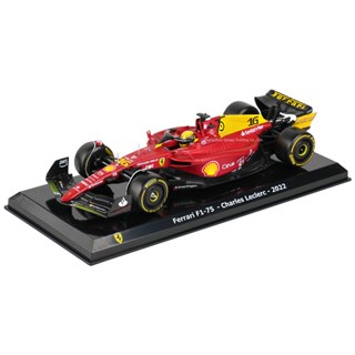 โมเดลรถยนต์ Bburago 1:24 Ferrari F1-75 F1 Raing Abu Dhabi Grand Prix 2022 Charles Leclerc Formula ของเล่นสําหรับเด็ก