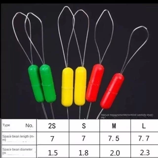 Blueming2 600 ชิ้น 100 กลุ่มตกปลา Bobber Stopper, Float Fishing Supply Rubber Bean, สีสัน Soft Line Tackle อุปกรณ์เสริม Space Beans Lakes Rivers Sea