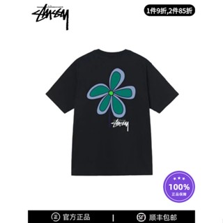 [ของแท้] เสื้อยืดแขนสั้น พิมพ์ลายดอกไม้ STUSSY STUSSY SS22 แฟชั่นฤดูร้อน สําหรับผู้ชาย