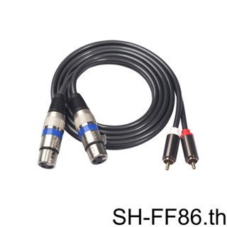 สายเคเบิ้ลเสียงไมโครโฟน 2 XLR to 2 RCA อะแดปเตอร์ขยายเสียง XLR RCA Hifi NE