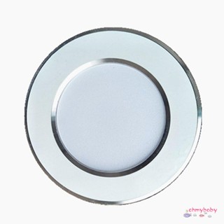 โคมไฟเพดาน Led แบบบางพิเศษ 2 นิ้ว 3w สีเงิน สีวอร์มไลท์