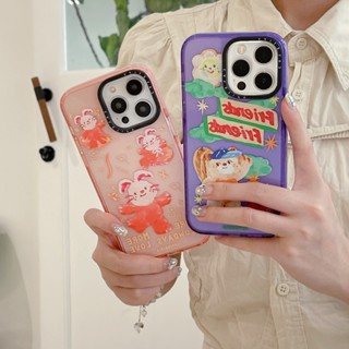 【Happy Bear】casetify เคสโทรศัพท์มือถือ TPU นิ่ม แบบใส ลายหมี สําหรับ iPhone 14 Pro max 14 Pro 13 Pro max 12 Pro max 11 11Pro max 12