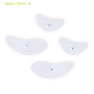 Goldensilver แผ่นอิเล็กโทรด สีเงิน แบบเปลี่ยน สําหรับนวดกล้ามเนื้อหน้า 2 คู่