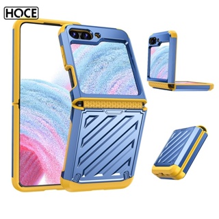 Hoce ZFlip5 เคสโทรศัพท์ TPU กันกระแทก เต็มบานพับ สีผสม สําหรับ Samsung Galaxy Z Flip 4 Flip3 Flip 5