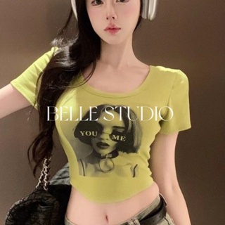 BELLE STUDIO เสื้อครอป
โดแบมีน แฟชั่น 
เสื้อครอปพิมพ์ลาย BEL054