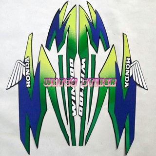 สติกเกอร์รูปลอก ลาย honda win 1001996 1997 สติกเกอร์ สีเขียว สีฟ้า คุณภาพเยี่ยม
