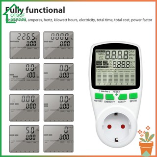 ซ็อกเก็ตมิเตอร์วัดกระแสไฟฟ้า หน้าจอ LCD 16A 0.000KWh-9999KWh AC 50HZ