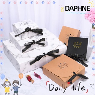 Daphne กล่องกระดาษลายหินอ่อนสําหรับใส่ขนมหวาน Diy