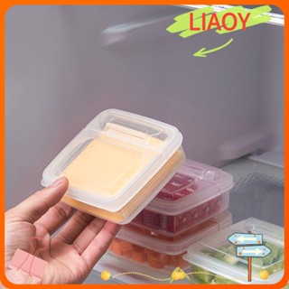 Liaoy กล่องเก็บชีส หั่นผัก ผลไม้ แบบพกพา สีโปร่งใส