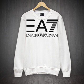 เสื้อกันหนาวแขนยาวลําลอง พิมพ์ลายโลโก้ตัวอักษร AMN EA7 คุณภาพสูง แฟชั่นสําหรับผู้ชาย และผู้หญิง