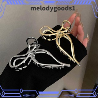 Melodygoods1 กิ๊บติดผมหางม้า โลหะ สีทอง สีเงิน แข็งแรง ขนาดใหญ่