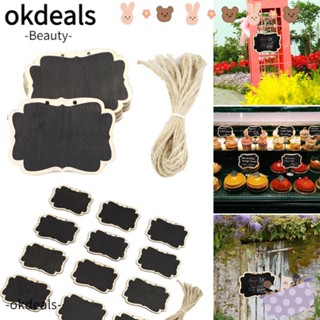 Okdeals ป้ายแท็กกระดานดํา ลบได้ สําหรับแขวนตกแต่งสวน 12 ชิ้น