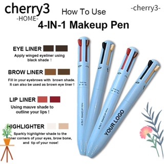 Cherry3 4 In 1 อายไลเนอร์ ปากกาเขียนขอบปาก ติดทนนาน