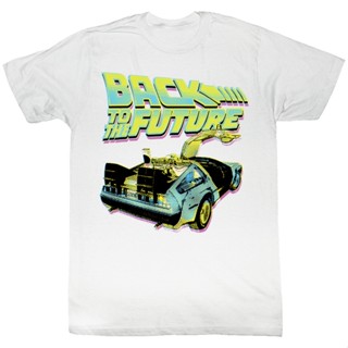 พิมพ์ลาย Neon Back To The Future T-Shirt ไม่ต้องรีด เสื้อแฟชั่นผญ แฟชั่น