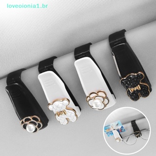 Loveoionia1 ที่หนีบแว่นตากันแดด ABS แบบพกพา สําหรับติดรถยนต์