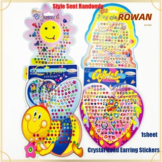 Row สติ๊กเกอร์คริสตัลลายการ์ตูน Diy สําหรับติดตกแต่งโทรศัพท์มือถือ 1 แผ่น