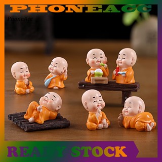 Phoneacc ฟิกเกอร์เรซิ่น รูปพระสงฆ์ ขนาดพกพา สําหรับตั้งโต๊ะ