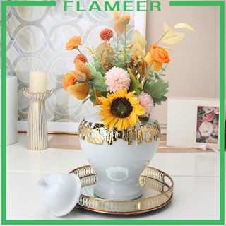 [Flameer] แจกันเซรามิค พร้อมฝาปิด 7x10.8 นิ้ว สําหรับตกแต่งโต๊ะ