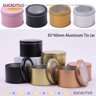 EUTUS กระปุกอลูมิเนียม สําหรับใส่เทียน ครีม บาล์ม กล่องโลหะ ขวดรีฟิล