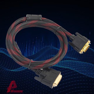 - Dvi-i 24+5 Turn to VGA สายเคเบิ้ลเชื่อมต่อวิดีโอ Male to Male 4.6 ฟุต [Woodrow.th]