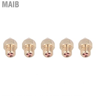 Maib 5Pcs 3D Printer Extruder Nozzle M6 Brass Hot End for CR10 1.75mm Filament